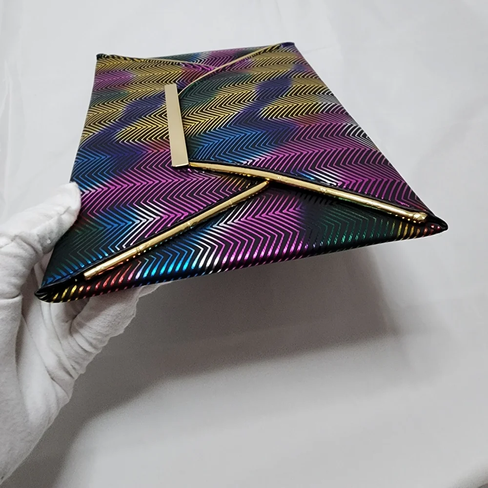 Multi Colored Envelope Clutch - Picture 3 of 4